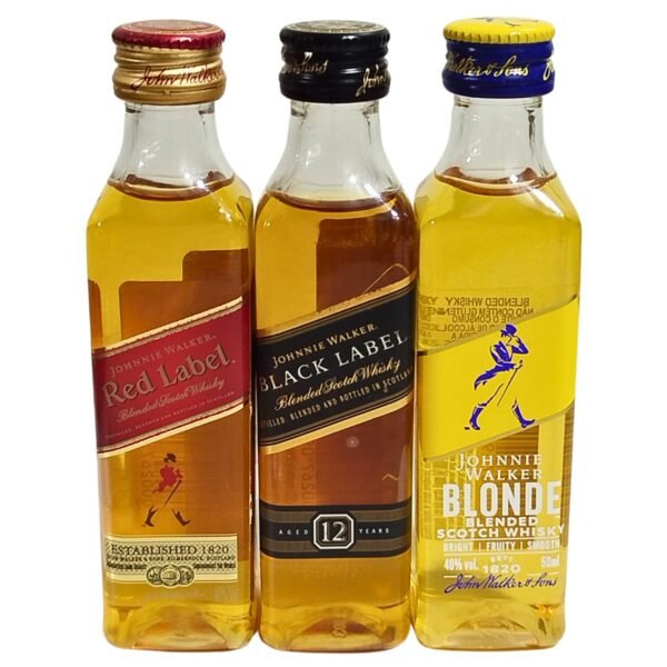 Kit Johnnie Walker Black Label, Red Label E Blonde 3x50ml - Image 2