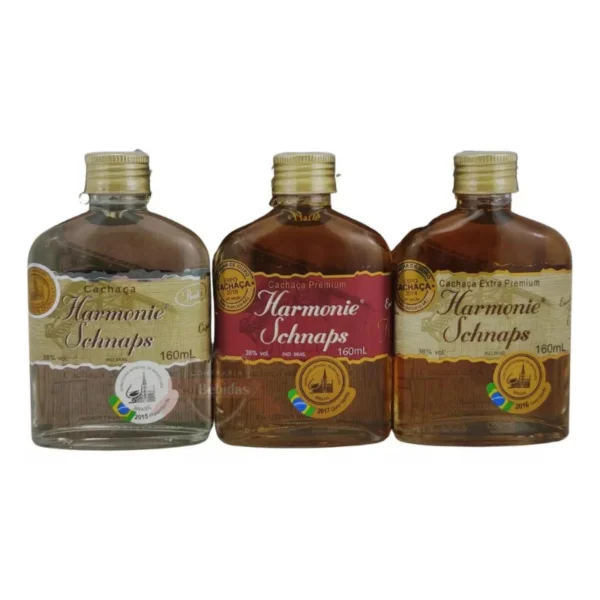 Cachaça Harmonie Schnaps Prata/ Premium/ ExtraPremium 3x160ml - Image 5