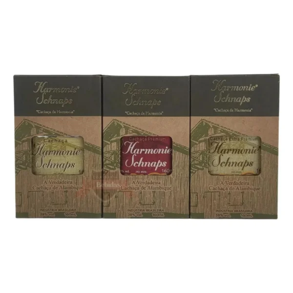 Cachaça Harmonie Schnaps Prata/ Premium/ ExtraPremium 3x160ml - Image 6